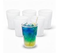 COSMOPLAST Set Of 6 Water Glasses 40 cl Stackable Durable 100% Made COS