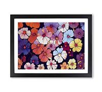 Cosmopolitan Flower Market Framed Print | A3 Black Framed Wall Art | Ready to Hang | Modern Floral Picture | Living Room Bedroom Lounge Office