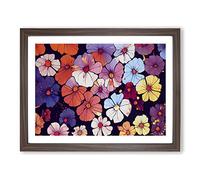 Cosmopolitan Flower Market H1022 Framed Print for Living Room Bedroom Home Office Décor, Wall Art Picture Ready to Hang, Walnut A4 Frame (34 x 25 cm)