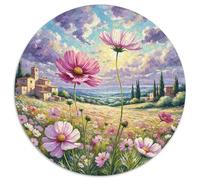 Cosmos 1000 Piece Jigsaw Puzzles Round Jigsaw Creative Educational Games Color Challenge for Adults And Kids 1000pcs (67.5x67.5cm)