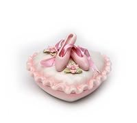 Cosmos 10603 Fine Porcelain Ballererina Shoe Heart Shape Box, 4-Inch