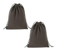 Cosmos 2 Pcs Portable Headphone Carrying Bag Travel Headset Storage Pouch Soft Drawstring Headphone Case Bag for Over-Ear Headphones Gaming Headset Neckband Earphones (Gray Color)