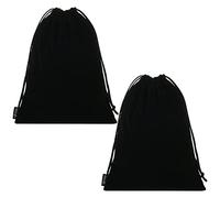 Cosmos 2 Pcs Portable Headphone Carrying Bag Travel Headset Storage Pouch Soft Drawstring Headphone Case Bag for Over-Ear Headphones Gaming Headset Neckband Earphones (Black Color)