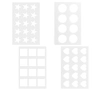 Cosmos 4 différents Designs assortis Chocolat Chablon Cookies Pochoir Moule pour décoration de gâteaux