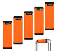 Cosmos 5 Pieces Fluorescence Orange Comfort Neoprene Handle Wraps/Grip/Identifier for Travel Bag Luggage Suitcase Travel Bag Luggage Suitcase Travel Bag Laptop Computer Tote Briefcases
