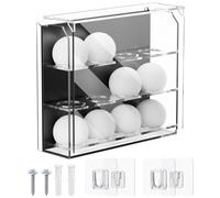 Cosmos Acrylic Golf Ball Display Case Wall Mounted Golfball Holder 3 Layer Clear Showcase Storage Box for 12 Balls, Cabinet Shelf for Collections Memorabilia Display