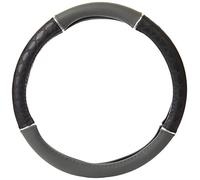Cosmos Addiction 82202 Steering Wheel Cover Quilted Leatherlook Design Sports Look Comfortable Grip 37-39cm Grey Colour