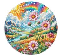 Cosmos Bipinnatus 1000-Piece Round Puzzle Featuring, A Challenging Mind-Bender for Cosy Evenings, Ideal for Adults And Teens 1000pcs (67.5x67.5cm)