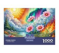 Cosmos Bipinnatus - 。 Puzzles Age 14+ for Adults 1000 Piece Challenging Puzzle Games, 。s 1000 Pieces For Adults, Difficult Hard 。 Puzzles for Man And Woman (landscape Painting) 70x50cm