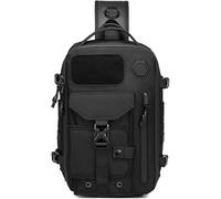 Cosmos Explorer Sling Bag, Anti Theft Tactical, Dustproof, Scratchproof and Equipped, Waterproof, with Belt Buckle (Black)