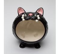Cosmos Gifts Black Whisker Cat Candy Bowl, 5 1/4" x 4 3/4" x 5 1/8" H