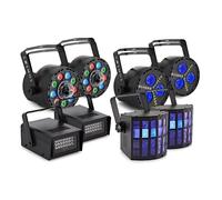 Cosmos Graveyard Rave Halloween Party Lighting Bundle with Strobe Derby and LED Party Lights