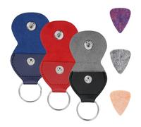 Cosmos Guitar Pick Ukulele Felt Picks with PU Leather Guitar Pick Holder Key Chain Pick Case | Guitar Wool Felt Picks Ukulele Picks Holder Keychain for Women Men Guitar Player Accessories
