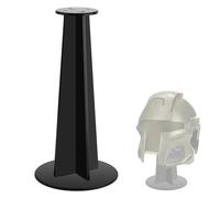 COSMOS Helmet Stand Acrylic Helmet Display Stand Desktop Helmet Collectible Display Holder Hat Stand with Non-Slip Base for Displaying Collectible Helmet Movie Cosplay Halloween Helmets (Solid Black