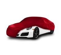 Cosmos - Indoor Car Cover compatible with main Compact Saloon models, Elastic, Breathable and Dustproof Fabric, Soft Lining, Snug Fit, Red