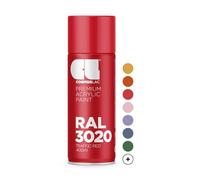 Cosmos LAC Acrylic Paint Spray Can in Many RAL Colours, 400 ml Spray Can Perfect for DIY, Upcycling and Other Painting Work RAL 3020 TRAFFIC RED N312