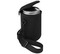 Cosmos Mason Jar Portable Neoprene Insulated Bag Mason Jar Insulated Holder Pouch, Glass Bottle Sleeve Cover with Adjustable Strap and Double Zippers, Fits 32 Oz Regular & Wide Mouth Jar (Black)