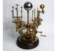 Cosmos Museum All-Brass Orrery - Luxury Handcrafted Solar System Model | Functional Tellurion for Astronomy Enthusiasts, Collectors, and Elegant Home & Office Decor