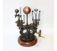Cosmos Museum Antique Brass Orrery - Handcrafted Functional Solar System Model | Precision Tellurion for Astronomy Enthusiasts, Home & Office Decor, and Science Gifts