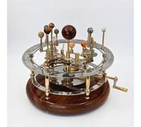 Cosmos Museum Brass Orrery - Handcrafted Mechanical Solar System Model | Luxury Vintage Decor with Functional Gears | Celestial Masterpiece for Astronomy Enthusiasts, Collectors & Gift for Engineers