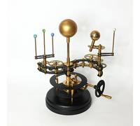 Cosmos Museum Brass Orrery - Large Functional Tellurion with Precision Gears | Handmade Solar System Model for Astronomy Enthusiasts, Luxury Home & Office Decor, Collectors & Science Gifts