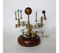 Cosmos Museum Luxury Brass & Steel Orrery - Functional Solar System Model | Antique Mechanical Art for Home, Office & Astronomy Enthusiasts