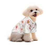 Cosmos Petal Glow Dog Shirt Soft Cotton Tshirt For Small Dogs And Cats