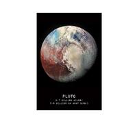 Cosmos Pluto Dwarf Planet Space Poster Canvas Poster Wall Art Decor Print Picture Paintings for Living Room Bedroom Decoration 12x18inch(30x45cm)