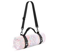Cosmos Portable Yoga Mat Strap Mat Sling Picnic Blanket Strap with Adjustable Shoulder Strap & Handle for Festivals Picnics Camping Motorcycle Bedroll Pilates