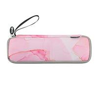 Cosmos Reusable Portable Travel Tableware Carrying Bag Storage Case Cutlery Flatware Organziers for Straw Spoon Fork Chopsticks Utensil Holder (Marble Pink Pattern)