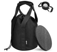 Cosmos Shot Put Bag - Portable Shot Put Tote Bag - Black - 8 x 6 inches - 16 LBS Capacity - Drawstring Closure - Web Handle - Athletics