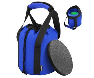 Cosmos Shot Put Bag with Comfortable Handle and Foam Pad, Portable Shot Put Ball Carry Bag for Carrying Single Ball from 6 LBS to 16 LBS (Blue)