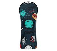 Cosmos Space Elements Pattern Golf Club Head Covers Headcovers with Number Tag for Driver Fairway Hybrid Wood