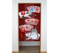 Cosmos Studio Ghibli My Neighbor Totoro noren(Japanese curtain) Bring good luck series "Daruma Doll" 85x150cm 10730