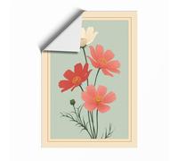Cosmos Study Botanical Unframed Wall Art Print A1 (84.1×59.4cm), Wall Decor for Living Room, Bedroom, Office & Home, Art Gift