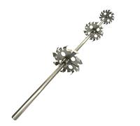 Cosmostar Stainless Steel Mixing Gear Blade 55 Gallon Paint Mixer Stirring Propeller Tools for Paint Epoxy, Resin, Silicone Stirrer Paddle with ⌀0.47” Shaft Rod, Gear ⌀3.94 (2 Blades)
