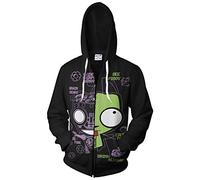 COSMOVIE Anime Mens Hoodies Cosplay Jacket Adult Casual Hooded Zip Up Sweatshirt Coat, Color-2, L