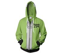 COSMOVIE Anime Mens Hoodies Cosplay Jacket Adult Casual Hooded Zip Up Sweatshirt Coat, Green, L