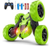 cosone RC Stunt Car - 2.4GHZ 4WD Off Road Car, Double Sided 360° Rotating, Gifts for 6+ Years Old (Green)