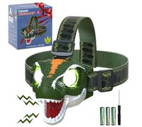 COSOOS LED Headlamp for Kids Flashlight Camping Gear, Roar & Silent Mode, Outdoor Toy Head Lamp for Boy Girl Toddler, 3.4oz Lightweight Headlight, Birthday Gift Easter Basket Stuffer, Battery Included