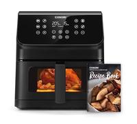 COSORI Air Fryer Large 6.2L, 55% Energy Saving & 85% Less Oil, 12 Functions, Shake Reminder, 80+ Recipes, Dishwasher Safe, 1700W, Black