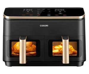COSORI CAF-R903-AUK Dual Basket Air Fryer - Black, Black