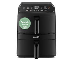 Cosori Double Stack Air Fryer 8.6L, Less 39% Counter Space, Ceramic Coating | PFAS-Free, Top Heating, 2 DC Motors, Faster Cooking, Perfect for Family Meals, Turbo Tower Compact