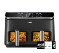 COSORI Dual Air Fryer, 8.5L Family Size, 8-In-1 Double Airfryer, Air Fry, Roast, Bake, Sync Cook & Finish, Fast and Energy Save, Healthy 50+ Online Recipes, 5 Accessories, Non-Stick