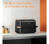 Cosori Dual Blaze Twin Fry 10L Grandzone Smart Air Fryer, Black