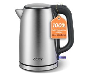 COSORI Electric Kettle, Plastic-Free Interior, 2 Lid Opening Angles, Easy to Clean, Automatic Shut Off & Boil-Dry Protection, Stainless Steel Tea Kettle, Hot Water Boiler & Heater,1500W