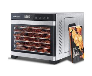 COSORI Food Dehydrator, Bigger Than 7 Trays With Large 6.5" Drying Space, 600W Power Saves More Time Than 480W, 165F Dehydrated Dryer for Jerky, Dog T