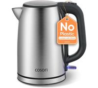 Cosori Kettle, Plastic-Free Water Contact, Kettles Electric Brushed Stainless Steel Durable Filter, 3000W Fast Boil