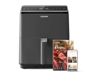COSORI Smart AirFryer Oven, Up to 55% Energy Saving, 6.4L, App Control,12 Functions, Air Fry, Roast, Bake, Reheat & Grill, Includes Cookbook, Dishwasher Safe