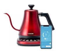 COSORI Smart Gooseneck Kettle Electric for Pour-Over Tea & Coffee with Variable Presets Stainless Steel 0.8L Red